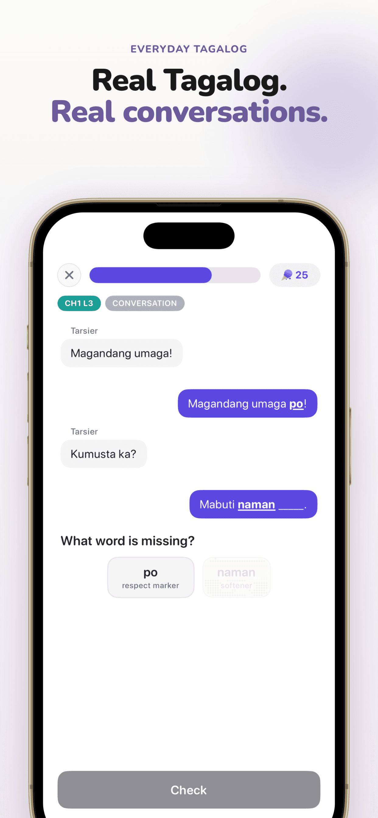 Tarsier conversations screen